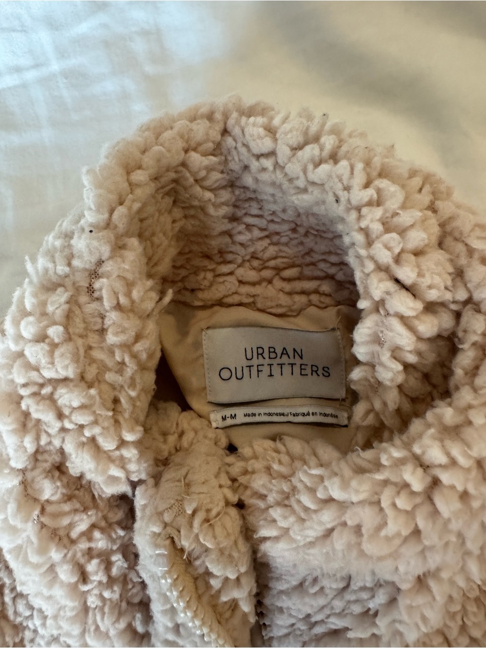 Urban Outfitters Cream Sherpa Jacket